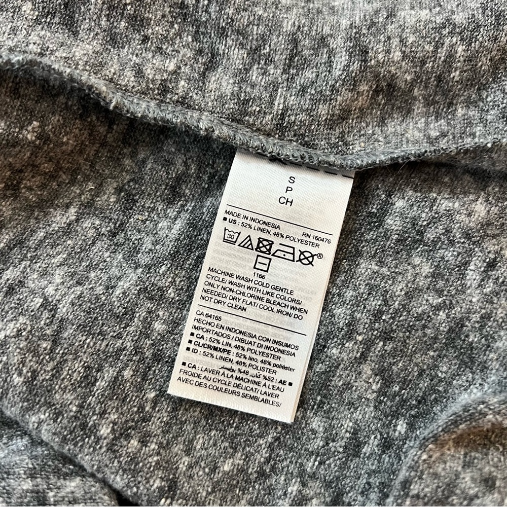 Old Navy Linen Knit T-Shirt Short Sleeved Dress Light Grey Heather Small - Picture 10 of 11